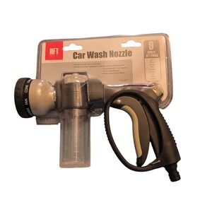 HFT Car Wash Nozzle Gray 9 Pattern Sprayer Aluminum Soap Dispenser 60773 NEW